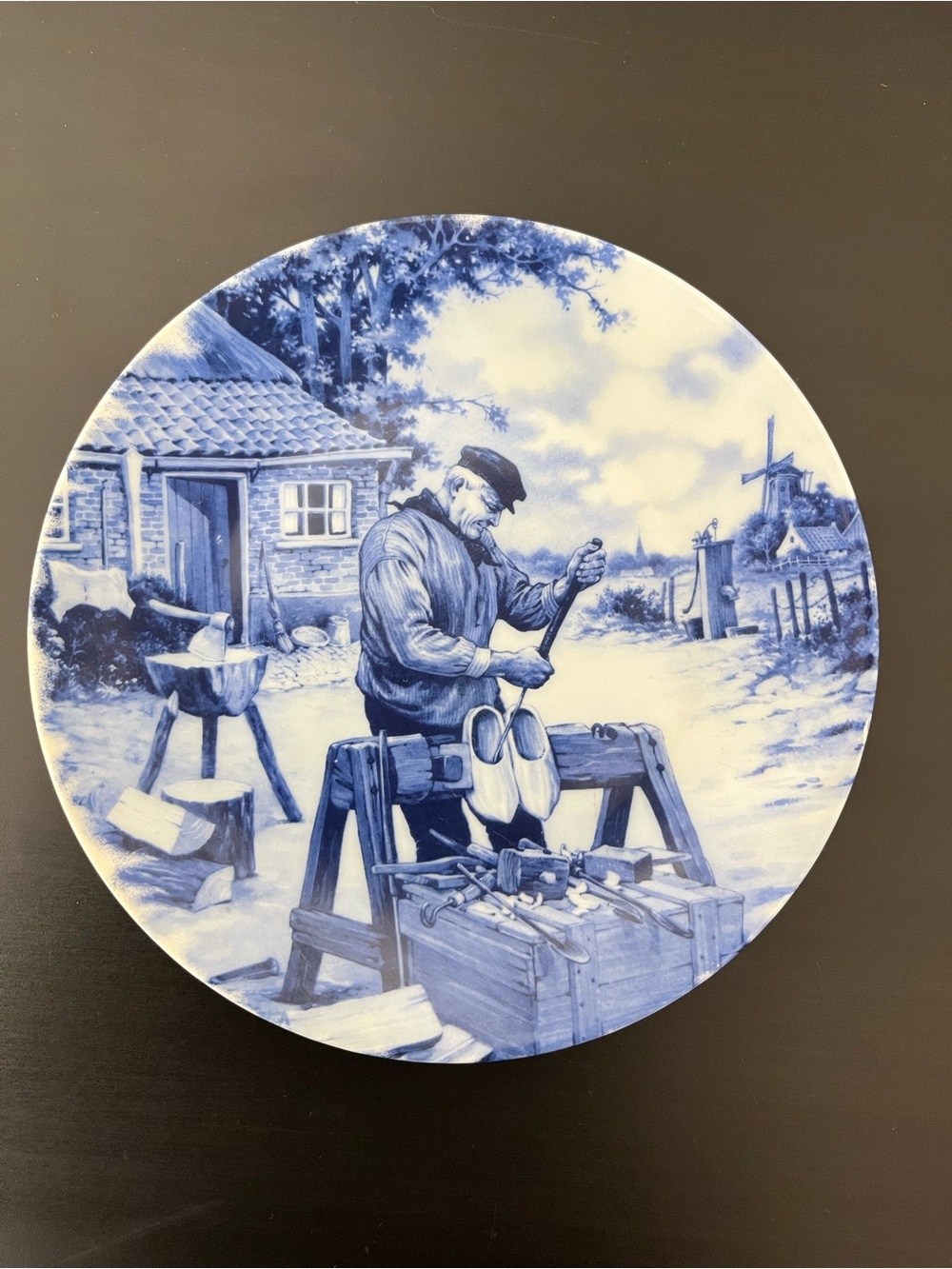 1984 Ter Steege BV Delft Blauw Hand Decorated Plate